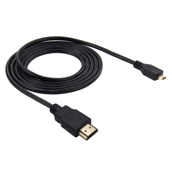 PULUZ Video 19 Pin HDMI to Micro HDMI Cable for GoPro Hero11 Black / HERO10 Black / HERO9 Black / 8 Black / 7 / 6 / 5 / 4 / 3+ / 3, Sony, LG, Panasonic, Canon, Nikon, Smartphones and Cameras, Length: 1.5m - Image 2