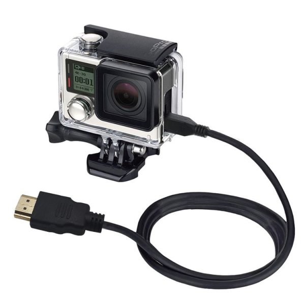 PULUZ Video 19 Pin HDMI to Micro HDMI Cable for GoPro Hero11 Black / HERO10 Black / HERO9 Black / 8 Black / 7 / 6 / 5 / 4 / 3+ / 3, Sony, LG, Panasonic, Canon, Nikon, Smartphones and Cameras, Length: 1.5m - Image 4