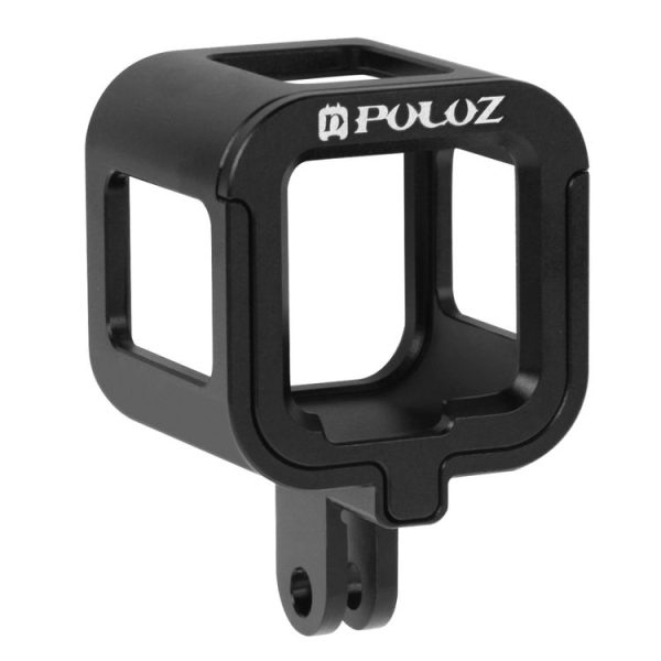 PULUZ Housing Shell CNC Aluminum Alloy Protective Cage with Insurance Frame for GoPro HERO5 Session / HERO4 Session / HERO Session (Black)
