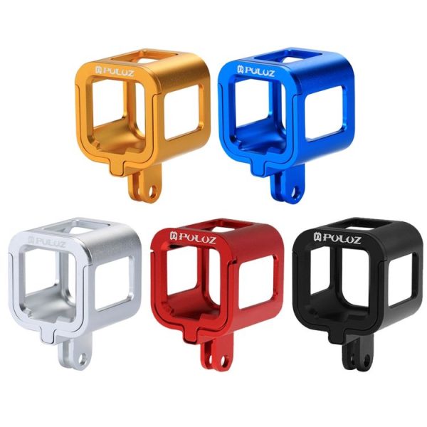 PULUZ Housing Shell CNC Aluminum Alloy Protective Cage with Insurance Frame for GoPro HERO5 Session / HERO4 Session / HERO Session (Black) - Image 10