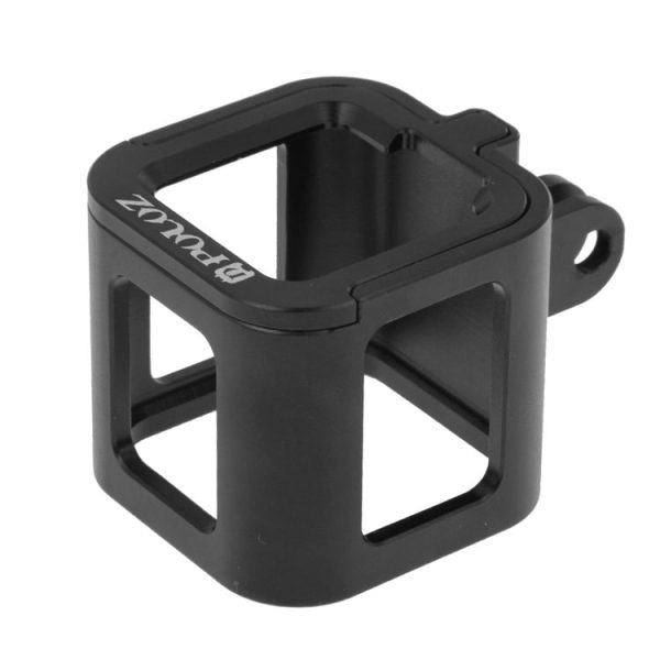 PULUZ Housing Shell CNC Aluminum Alloy Protective Cage with Insurance Frame for GoPro HERO5 Session / HERO4 Session / HERO Session (Black) - Image 3