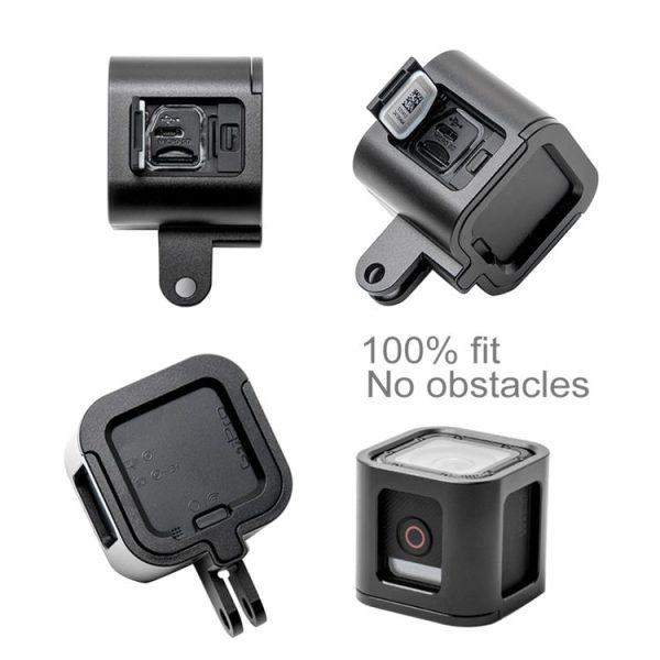 PULUZ Housing Shell CNC Aluminum Alloy Protective Cage with Insurance Frame for GoPro HERO5 Session / HERO4 Session / HERO Session (Black) - Image 7