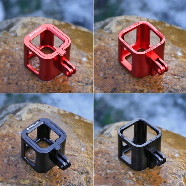 PULUZ Housing Shell CNC Aluminum Alloy Protective Cage with Insurance Frame for GoPro HERO5 Session / HERO4 Session / HERO Session (Black) - Image 9