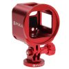PULUZ Housing Shell CNC Aluminum Alloy Protective Cage Kit with Metal Wrench & Lens Cap & Screw & Tripod Adapter for GoPro HERO5 Session / HERO4 Session / HERO Session (Red)