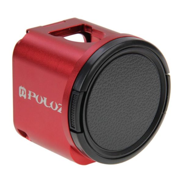 PULUZ Housing Shell CNC Aluminum Alloy Protective Cage Kit with Metal Wrench & Lens Cap & Screw & Tripod Adapter for GoPro HERO5 Session / HERO4 Session / HERO Session (Red) - Image 8