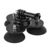 PULUZ Triangle Suction Cup Mount with Screw for GoPro, Insta360, DJI and Other Action Cameras (Black) - Image 2