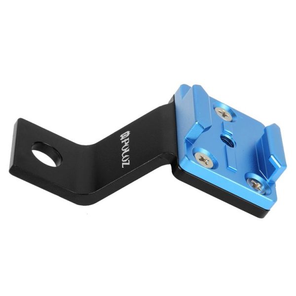 PULUZ Fixed Metal Motorcycle Holder Mount for GoPro, Insta360, DJI and Other Action Cameras (Blue) - Image 4