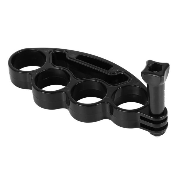 PULUZ Handheld Plastic Knuckles Fingers Grip Ring Monopod Tripod Mount with Thumb Screw for GoPro, Insta360, DJI and Other Action Cameras (Black) - Image 4