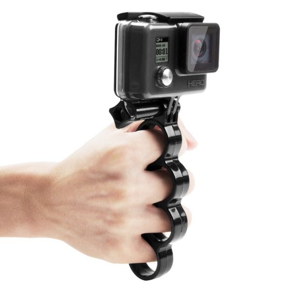 PULUZ Handheld Plastic Knuckles Fingers Grip Ring Monopod Tripod Mount with Thumb Screw for GoPro, Insta360, DJI and Other Action Cameras (Black) - Image 6