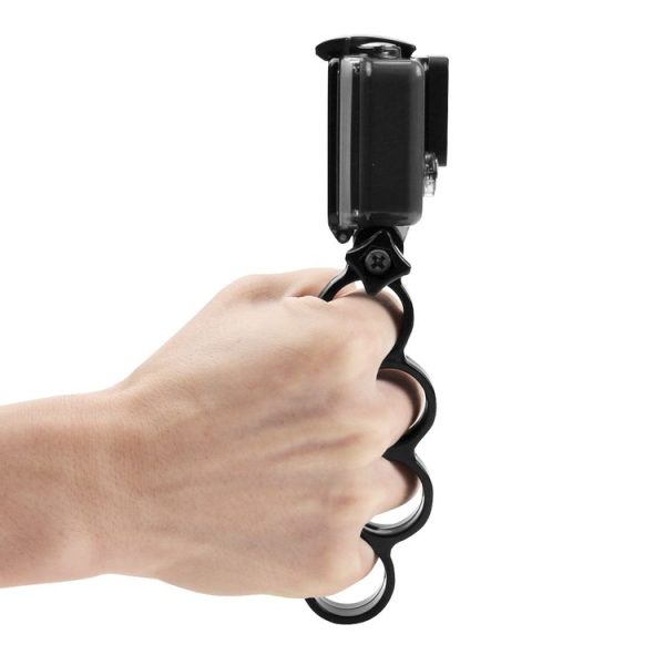 PULUZ Handheld Plastic Knuckles Fingers Grip Ring Monopod Tripod Mount with Thumb Screw for GoPro, Insta360, DJI and Other Action Cameras (Black) - Image 7