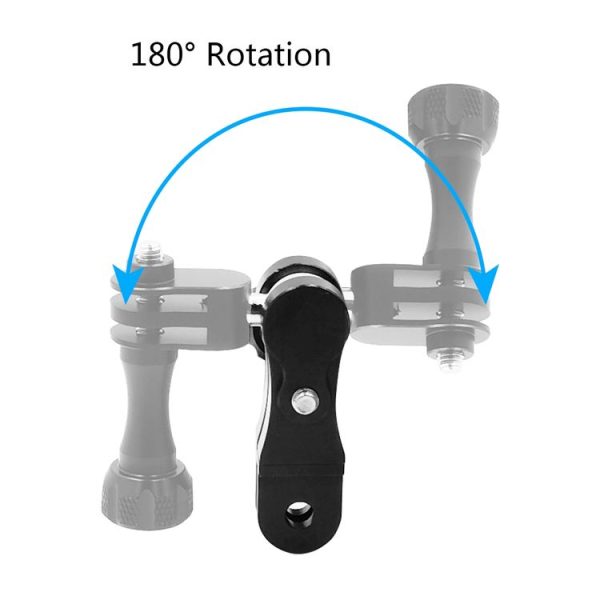PULUZ CNC Aluminum Ball Joint Mount with 2 Long Screws for GoPro, Insta360, DJI and Other Action Cameras (Black) - Image 5