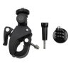 PULUZ Motorcycle Bicycle Handlebar Holder with Tripod Mount & Screw for GoPro, Insta360, DJI and Other Action Cameras (Black) - Image 2