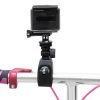 PULUZ Motorcycle Bicycle Handlebar Holder with Tripod Mount & Screw for GoPro, Insta360, DJI and Other Action Cameras (Black) - Image 6