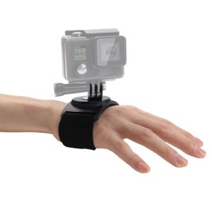PULUZ 3 in 1 Hand Wrist Arm Leg Straps 360-degree Rotation Mount for GoPro, Insta360, DJI and Other Action Cameras (Black)