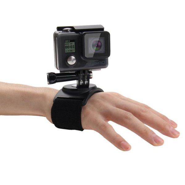 PULUZ 3 in 1 Hand Wrist Arm Leg Straps 360-degree Rotation Mount for GoPro, Insta360, DJI and Other Action Cameras (Black) - Image 8
