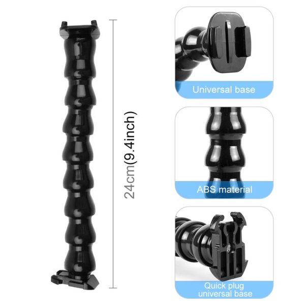 PULUZ Action Sports Cameras Jaws Flex Clamp Mount for GoPro, Insta360, DJI and Other Action Cameras - Image 3