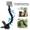 PULUZ Action Sports Cameras Jaws Flex Clamp Mount for GoPro, Insta360, DJI and Other Action Cameras - Image 4