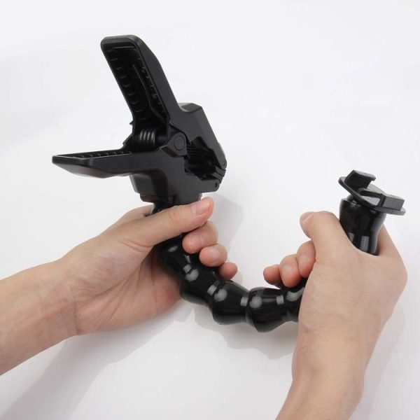 PULUZ Action Sports Cameras Jaws Flex Clamp Mount for GoPro, Insta360, DJI and Other Action Cameras - Image 7