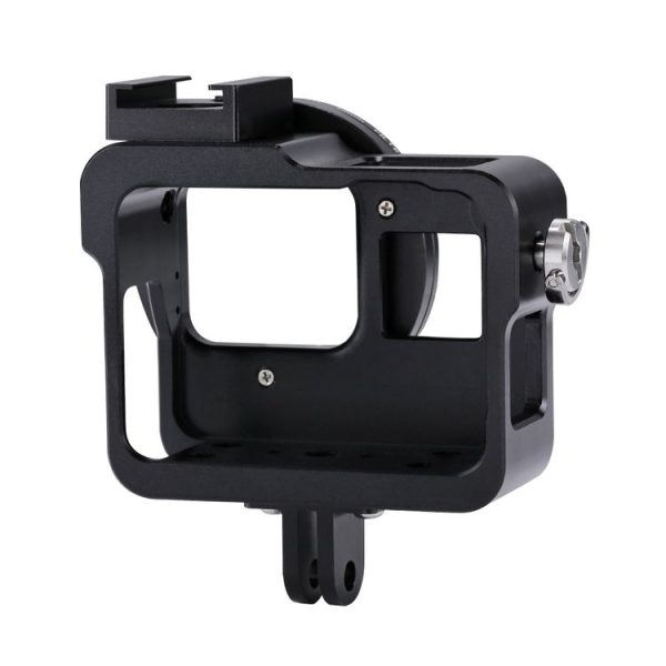 PULUZ Housing Shell CNC Aluminum Alloy Protective Cage with 52mm UV Lens for GoPro HERO (2018) / 7 Black / 6 / 5 (Black) - Image 4