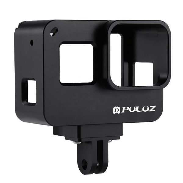PULUZ Housing Shell CNC Aluminum Alloy Protective Cage with Insurance Frame for GoPro HERO (2018) / 7 Black / 6 / 5 (Black) - Image 4
