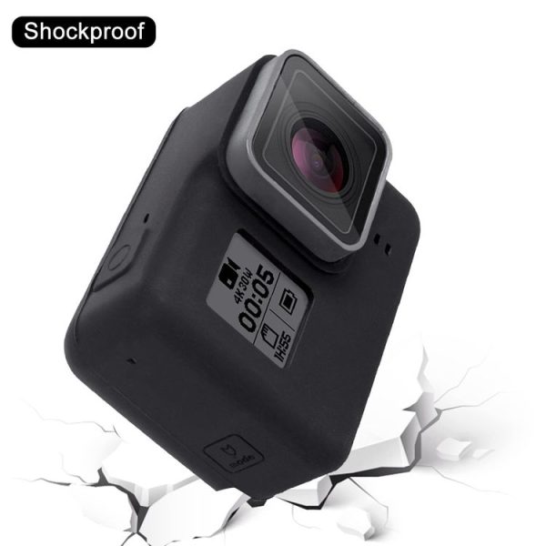 PULUZ Silicone Protective Case with Lens Cover for GoPro HERO7 Black / 7 White / 7 Silver / 6 / 5 (Black) - Image 6