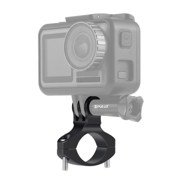 PULUZ Bike Handlebar Adapter Aluminum Mount for GoPro, Insta360, DJI and Other Action Cameras (Black)