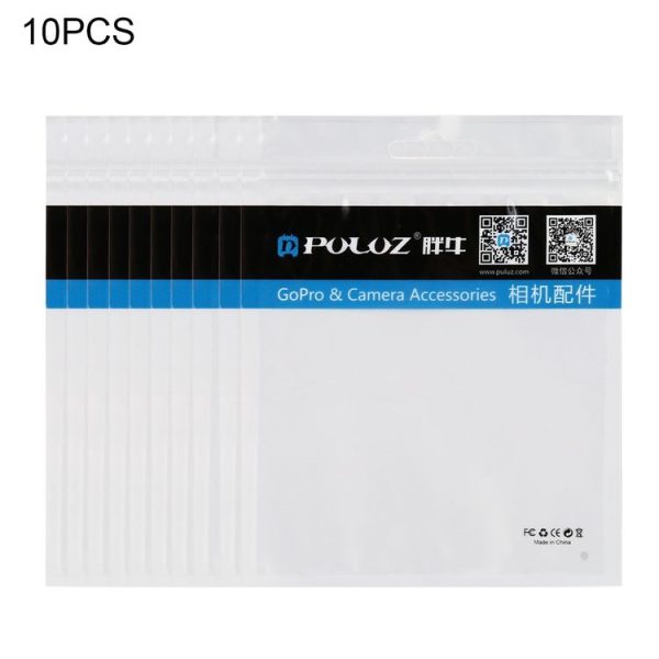 10 PCS PULUZ 16cm x 13cm Hang Hole Clear Front White Pearl Jewelry Zip Lock Packaging Bag (Size: M)