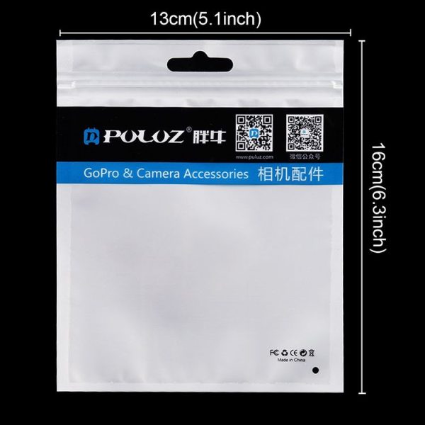 10 PCS PULUZ 16cm x 13cm Hang Hole Clear Front White Pearl Jewelry Zip Lock Packaging Bag (Size: M) - Image 2