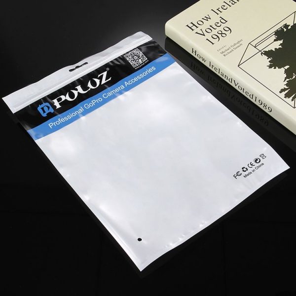 10 PCS PULUZ 33cm x 23.5cm Hang Hole Clear Front White Pearl Jewelry Zip Lock Packaging Bag (Size: XL) - Image 5