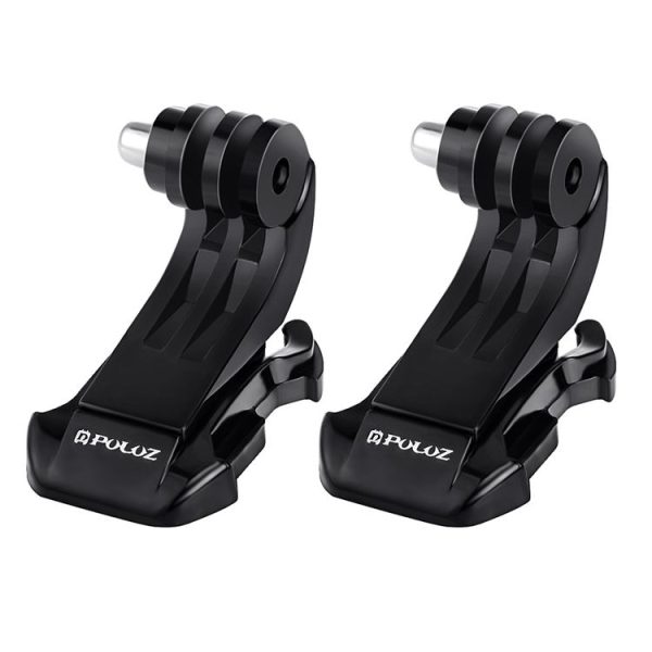 2 PCS PULUZ Black Vertical Surface J-Hook Buckle Mount Set for PULUZ Action Sports Cameras Jaws Flex Clamp Mount for GoPro, Insta360, DJI and Other Action Cameras (Black) - Image 2