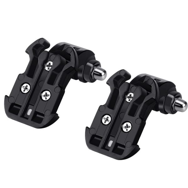 2 PCS PULUZ Black Vertical Surface J-Hook Buckle Mount Set for PULUZ Action Sports Cameras Jaws Flex Clamp Mount for GoPro, Insta360, DJI and Other Action Cameras (Black) - Image 3