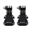 2 PCS PULUZ Black Vertical Surface J-Hook Buckle Mount Set for PULUZ Action Sports Cameras Jaws Flex Clamp Mount for GoPro, Insta360, DJI and Other Action Cameras (Black) - Image 4