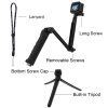 PULUZ 3-Way Grip Foldable Tripod Selfie-stick Extension Monopod for GoPro, Insta360 ONE R, DJI Osmo Action and Other Action Cameras, Length: 20-58cm - Image 5