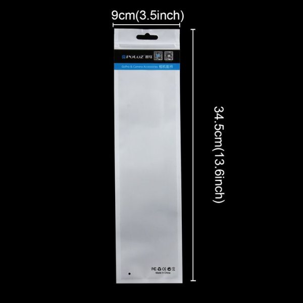 10 PCS PULUZ 34.5cm x 9cm Hang Hole Clear Front White Pearl Jewelry Zip Lock Packaging Bag (Size: S, Lengthened type) - Image 2