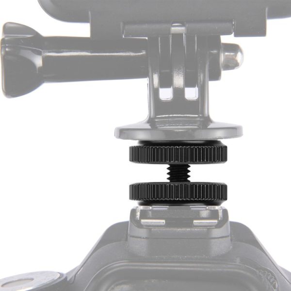 PULUZ Reinforced Hot Shoe 1 / 4 inch Screw Adapter with Double Nut for DSLR Cameras, GoPro HERO10 Black / HERO9 Black / HERO8 Black / HERO7 / 6 / 5 / 5 Session / 4 Session / 4 / 3+ / 3 / 2 / 1, Xiaoyi and Other Action Cameras - Image 5