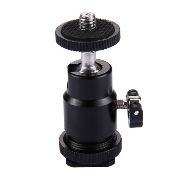 PULUZ Cold Shoe Tripod Head 1 / 4 inch Tripod Screw Head with Lock - Image 2