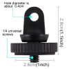 PULUZ 1 / 4 inch Screw Tripod Mount Adapter for GoPro, Insta360, DJI and Other Action Cameras 5mm Diameter Screw Hole, 3.3cm Diameter - Image 4