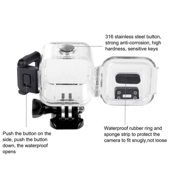 PULUZ 45m Underwater Waterproof Housing Diving Protective Case for GoPro HERO5 Session / HERO4 Session / HERO Session, with Buckle Basic Mount & Screw - Image 3