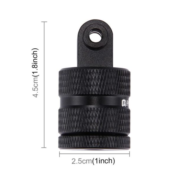 PULUZ 1 / 4 Inch Screw Hole Tripod Mount CNC Adapter for GoPro, Insta360, DJI and Other Action Cameras - Image 3
