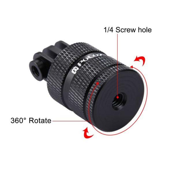 PULUZ 1 / 4 Inch Screw Hole Tripod Mount CNC Adapter for GoPro, Insta360, DJI and Other Action Cameras - Image 4
