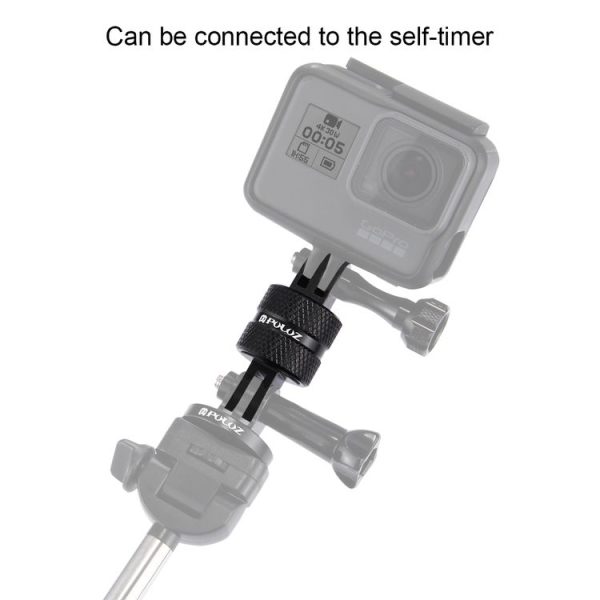 PULUZ 360 Degree Rotation CNC Swivel Pivot Extension Arm Tripod Mount for GoPro, Insta360, DJI and Other Action Cameras - Image 7