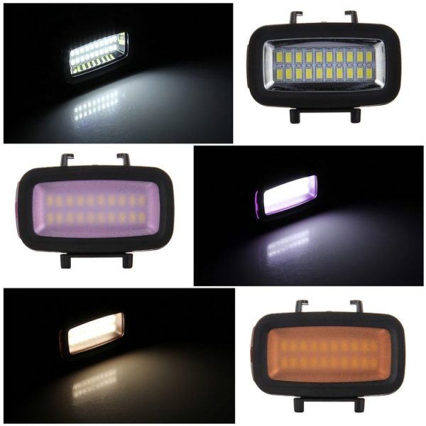 PULUZ 20 LEDs 40m Waterproof IPX8 Studio Light Video & Photo Light with Hot Shoe Base Adapter & Quick Release Buckle & Long Screw & 2 x Filter Plates for GoPro HERO10 Black / HERO9 Black / HERO8 Black / HERO7 / 6 / 5 / 5 Session / 4 Session / 4 / 3+ / 3 / 2 / 1, Xiaoyi and Other Action Cameras - Image 10