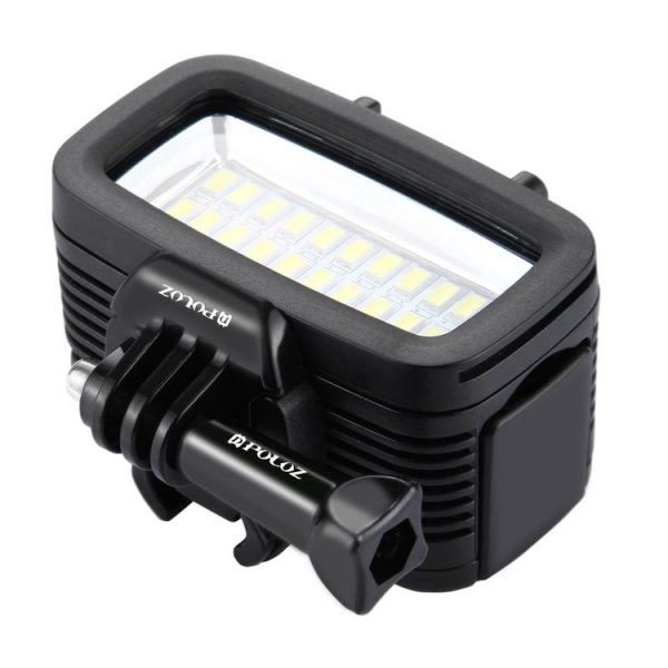 PULUZ 20 LEDs 40m Waterproof IPX8 Studio Light Video & Photo Light with Hot Shoe Base Adapter & Quick Release Buckle & Long Screw & 2 x Filter Plates for GoPro HERO10 Black / HERO9 Black / HERO8 Black / HERO7 / 6 / 5 / 5 Session / 4 Session / 4 / 3+ / 3 / 2 / 1, Xiaoyi and Other Action Cameras - Image 3