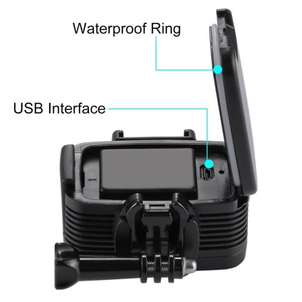 PULUZ 20 LEDs 40m Waterproof IPX8 Studio Light Video & Photo Light with Hot Shoe Base Adapter & Quick Release Buckle & Long Screw & 2 x Filter Plates for GoPro HERO10 Black / HERO9 Black / HERO8 Black / HERO7 / 6 / 5 / 5 Session / 4 Session / 4 / 3+ / 3 / 2 / 1, Xiaoyi and Other Action Cameras - Image 4