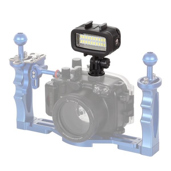 PULUZ 20 LEDs 40m Waterproof IPX8 Studio Light Video & Photo Light with Hot Shoe Base Adapter & Quick Release Buckle & Long Screw & 2 x Filter Plates for GoPro HERO10 Black / HERO9 Black / HERO8 Black / HERO7 / 6 / 5 / 5 Session / 4 Session / 4 / 3+ / 3 / 2 / 1, Xiaoyi and Other Action Cameras - Image 7