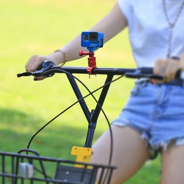 PULUZ 360 Degree Rotation Bike Aluminum Handlebar Adapter Mount with Screw for GoPro, Insta360, DJI and Other Action Cameras (Red) - Image 10