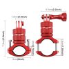 PULUZ 360 Degree Rotation Bike Aluminum Handlebar Adapter Mount with Screw for GoPro, Insta360, DJI and Other Action Cameras (Red) - Image 5