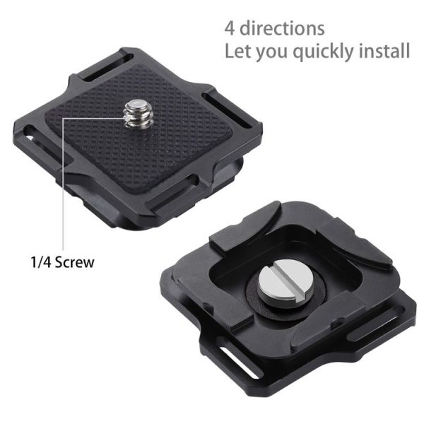 PULUZ Capture Camera Clip Aluminum Alloy Quick Release Clip with Plate (Red) - Image 6