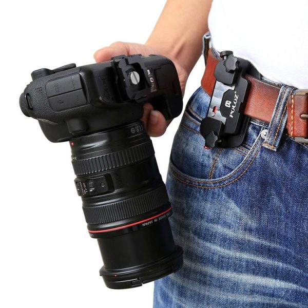 PULUZ Capture Camera Clip Aluminum Alloy Quick Release Clip with Plate (Red) - Image 8
