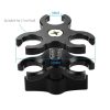 PULUZ Triple Ball Clamp Open Hole Diving Camera Bracket CNC Aluminum Spring Flashlight Clamp for Diving Underwater Photography System (Black) - Image 2